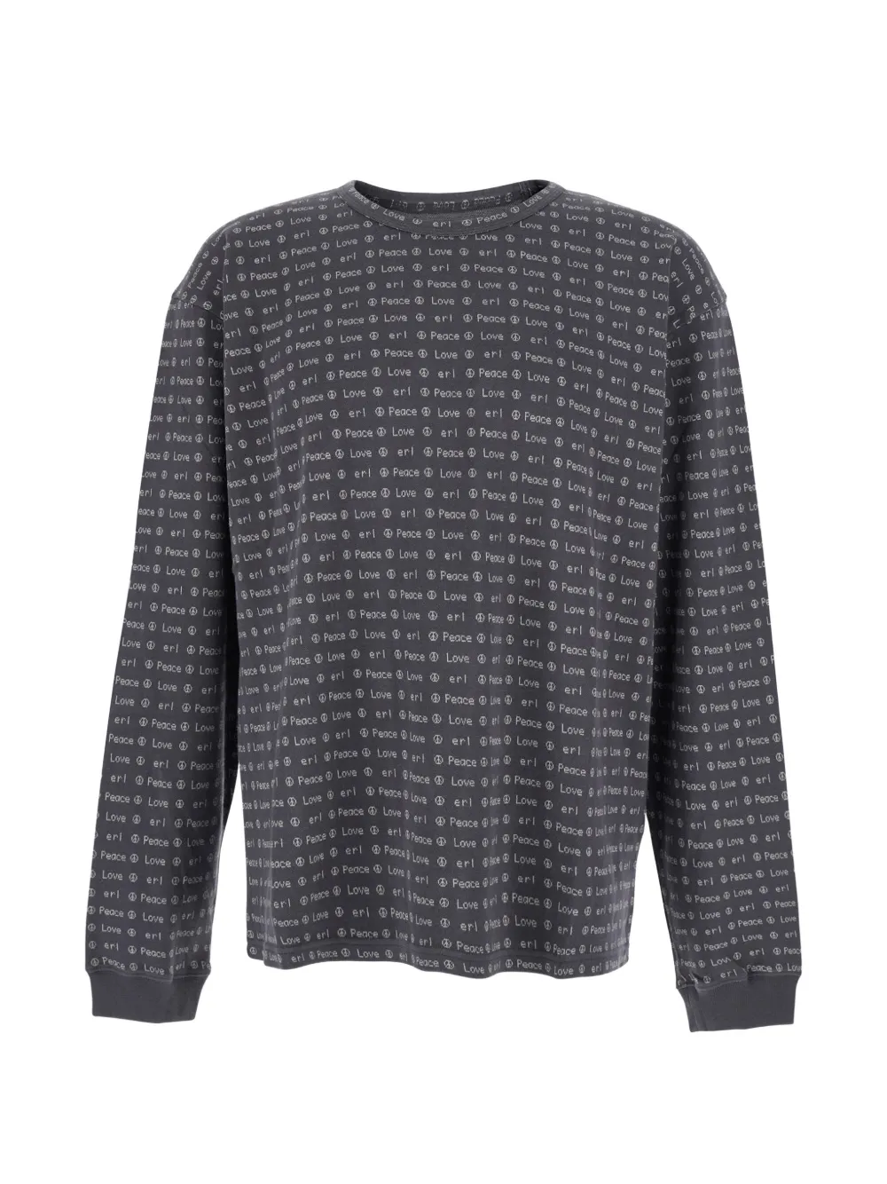 ERL jacquard cotton sweatshirt - Marrone