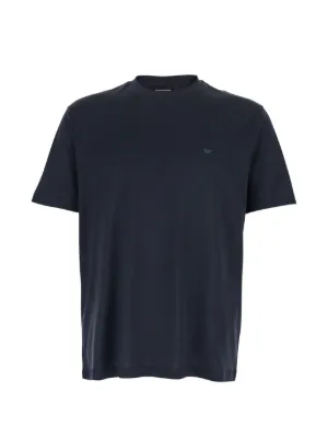 Ea7 Emporio Armani ロゴクルーネック Tシャツ | ブルー | FARFETCH JP