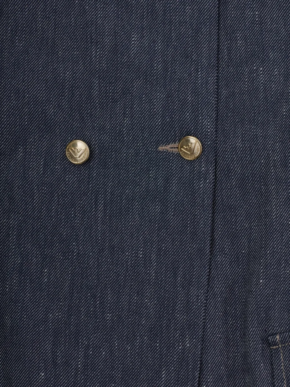 Emporio Armani Kids Spijkerjack met dubbele rij knopen Blauw