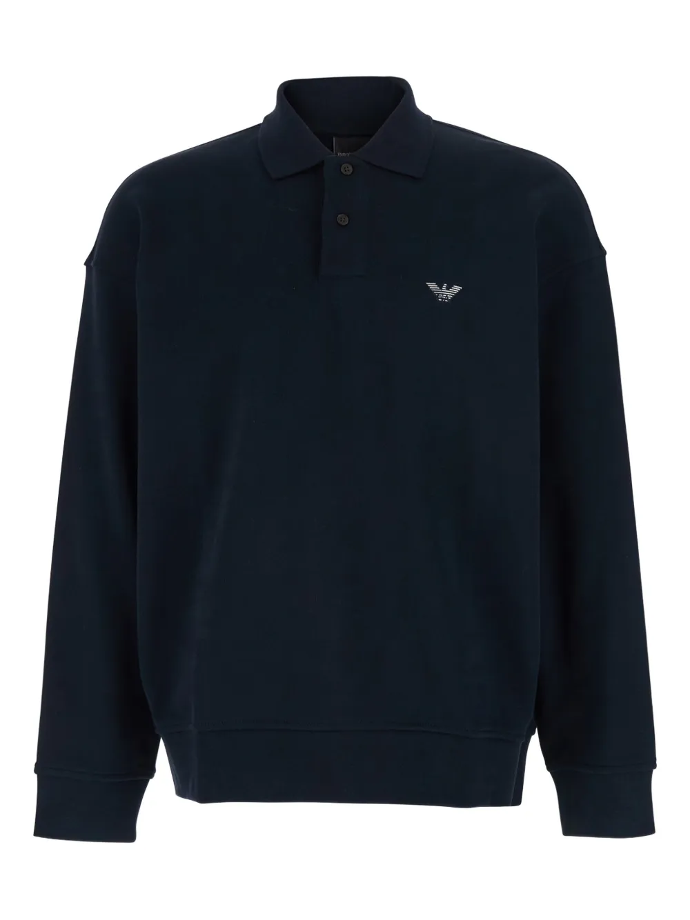 Emporio Armani logo-embroidery polo shirt - Blu