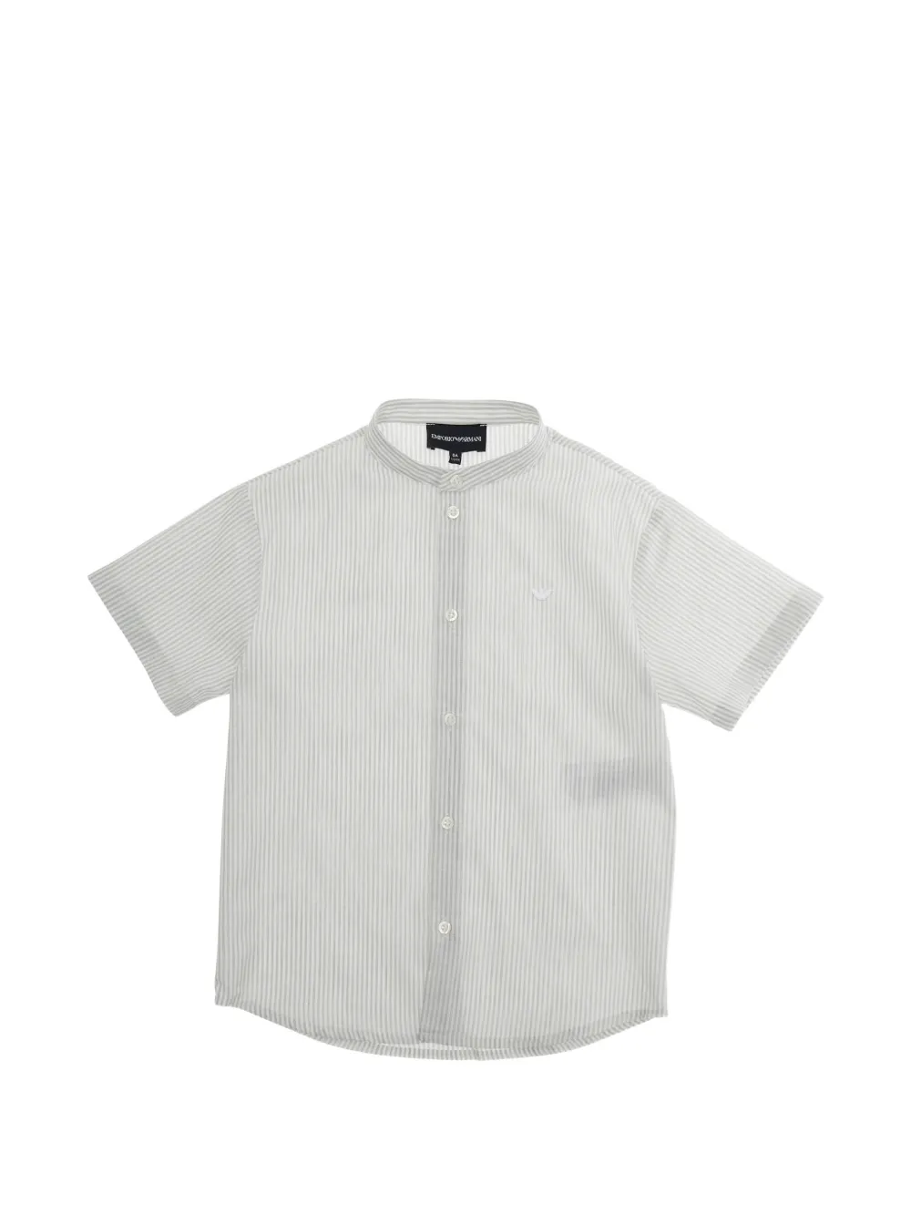 Emporio Armani Kids striped short-sleeve shirt - Bianco
