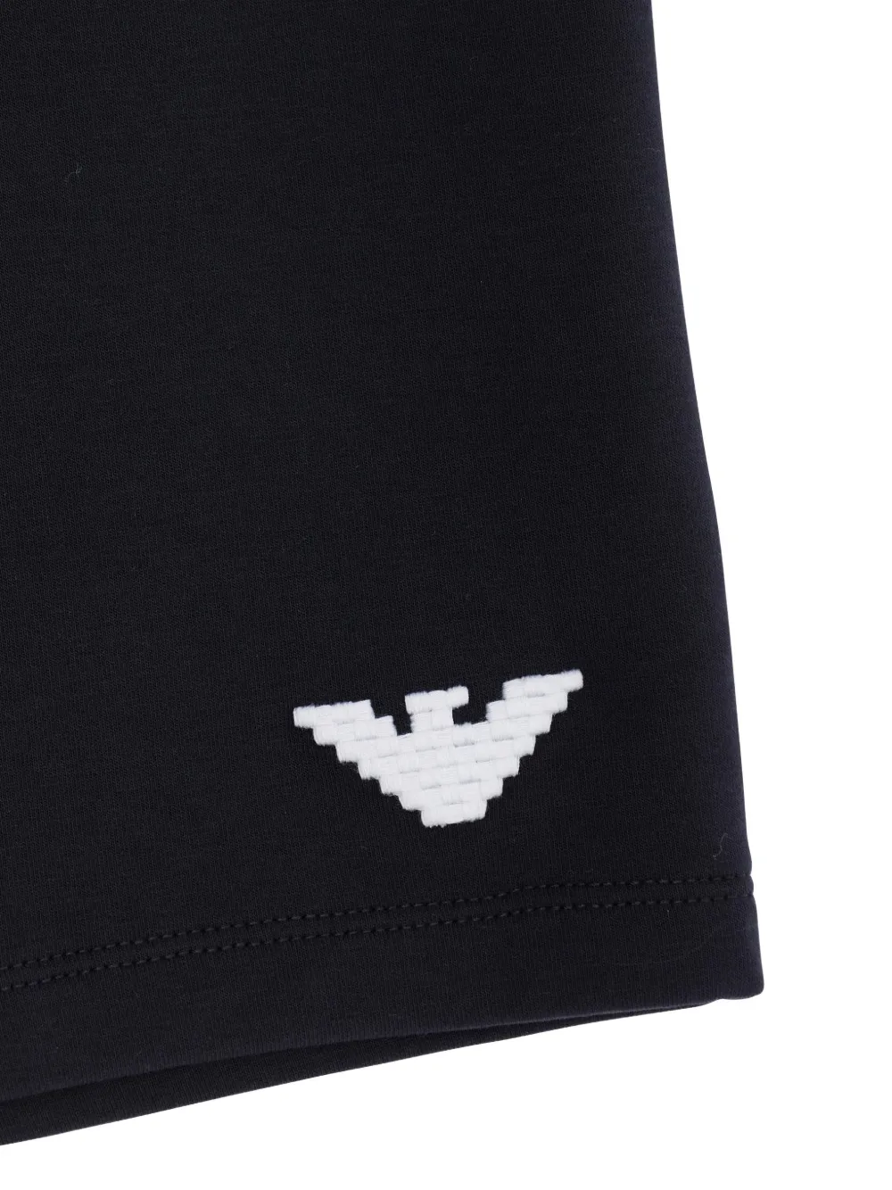 Emporio Armani Kids Gestreepte shorts met tailleband en logo Zwart