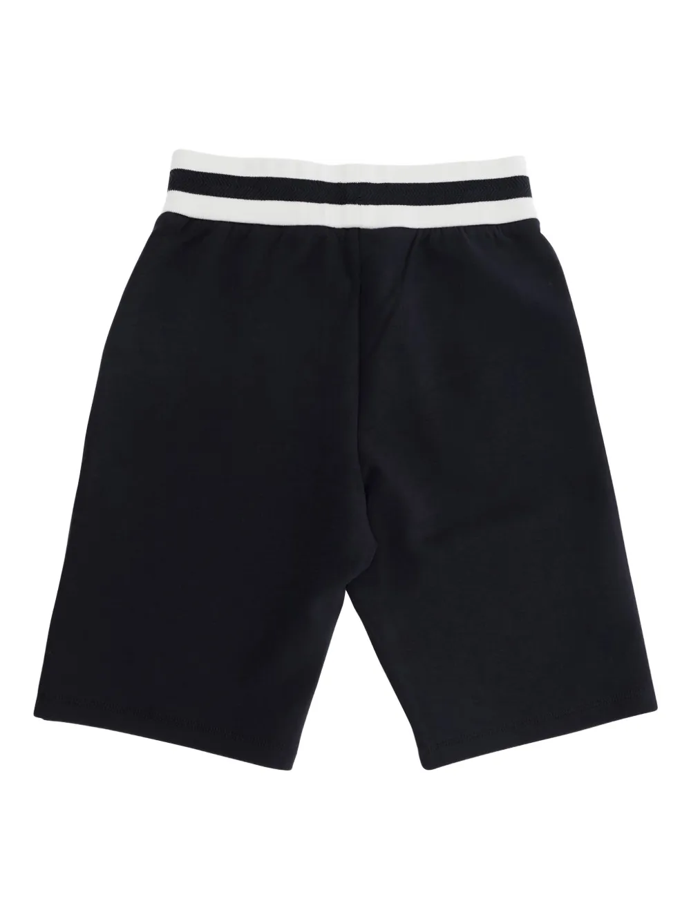 Emporio Armani Kids Gestreepte shorts met tailleband en logo Zwart