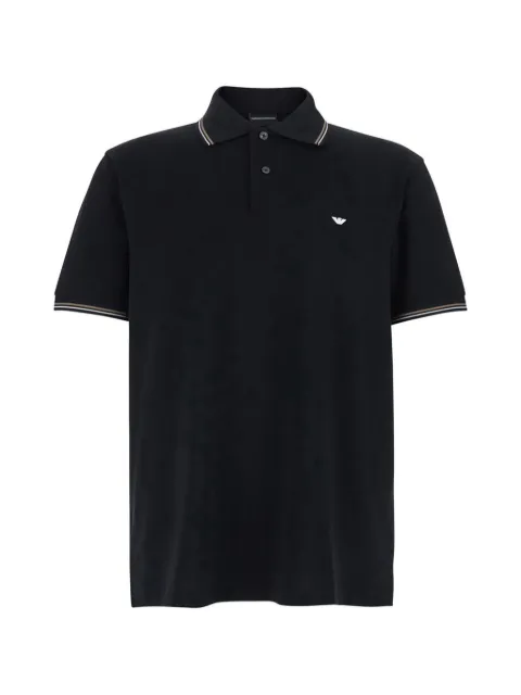 Emporio Armani playera tipo polo con ribete bordado