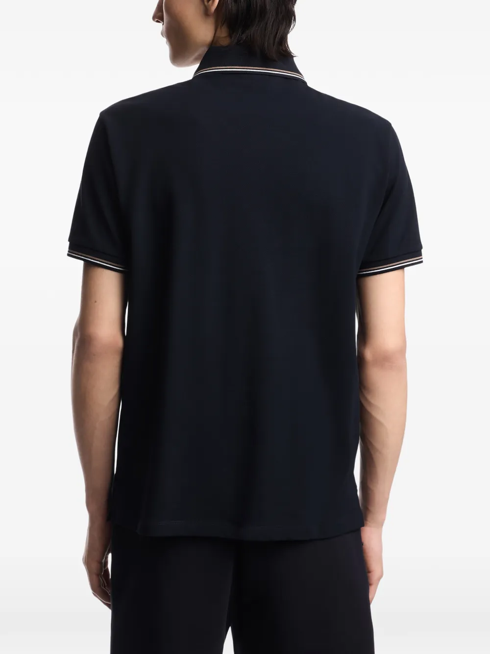 Emporio Armani Poloshirt met borduurwerk Zwart