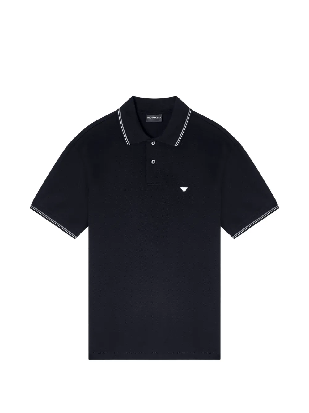 Emporio Armani embroidered trim polo shirt