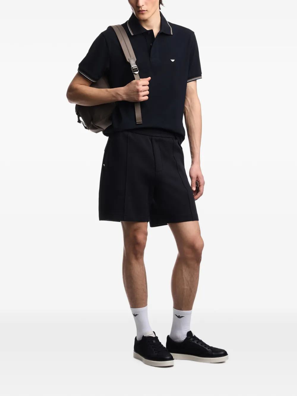 Emporio Armani Poloshirt met borduurwerk Zwart