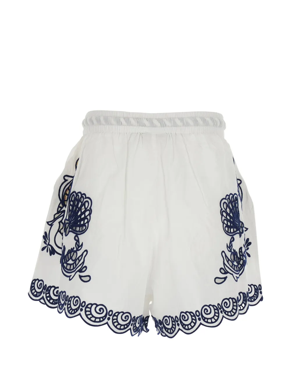  Farm Rio Logo-embroidered Short - White 
