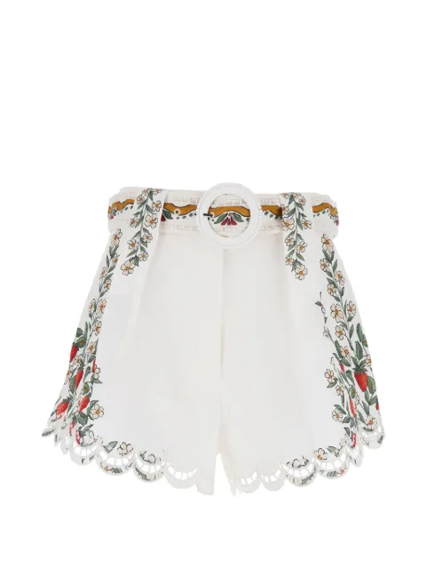 FARM Rio Fuit Beauty floral-print scalloped shorts
