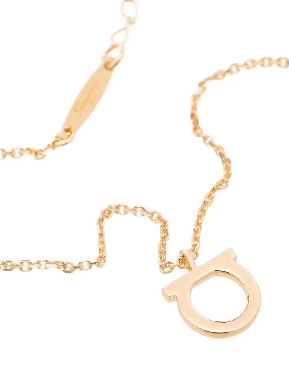 Ferragamo Gancini-charm chain necklace - Goud