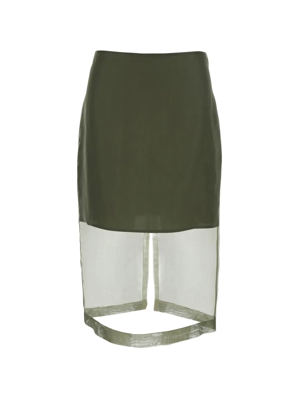 Federica Tosi sheer-panel midi skirt - Verde