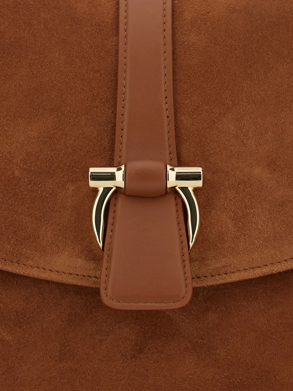  Ferragamo Small Front-flap Tote Bag - Brown 