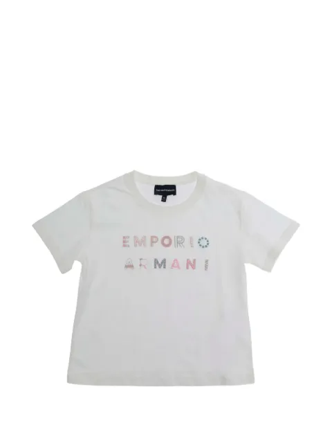 Emporio Armani Kids embroidered T-shirt
