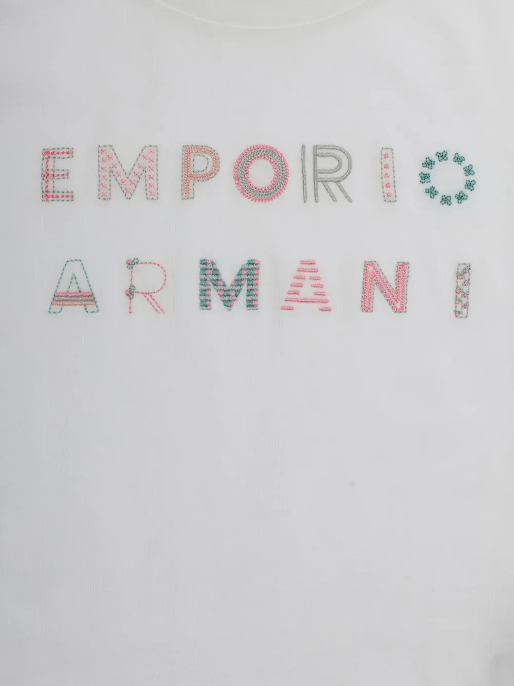 Emporio Armani Kids T-shirt met borduurwerk Wit
