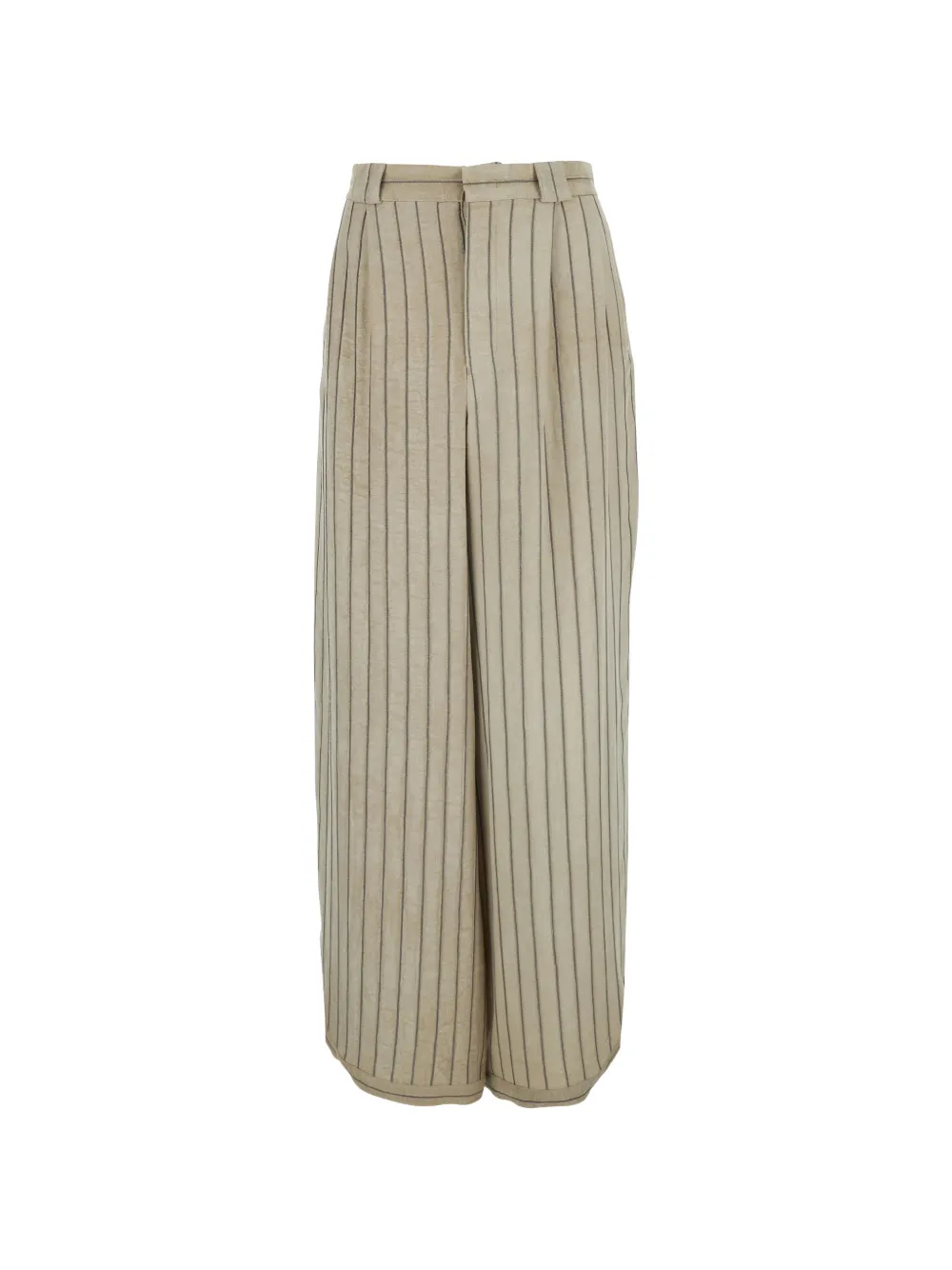 Emporio Armani pinstriped pleated trousers - Toni neutri