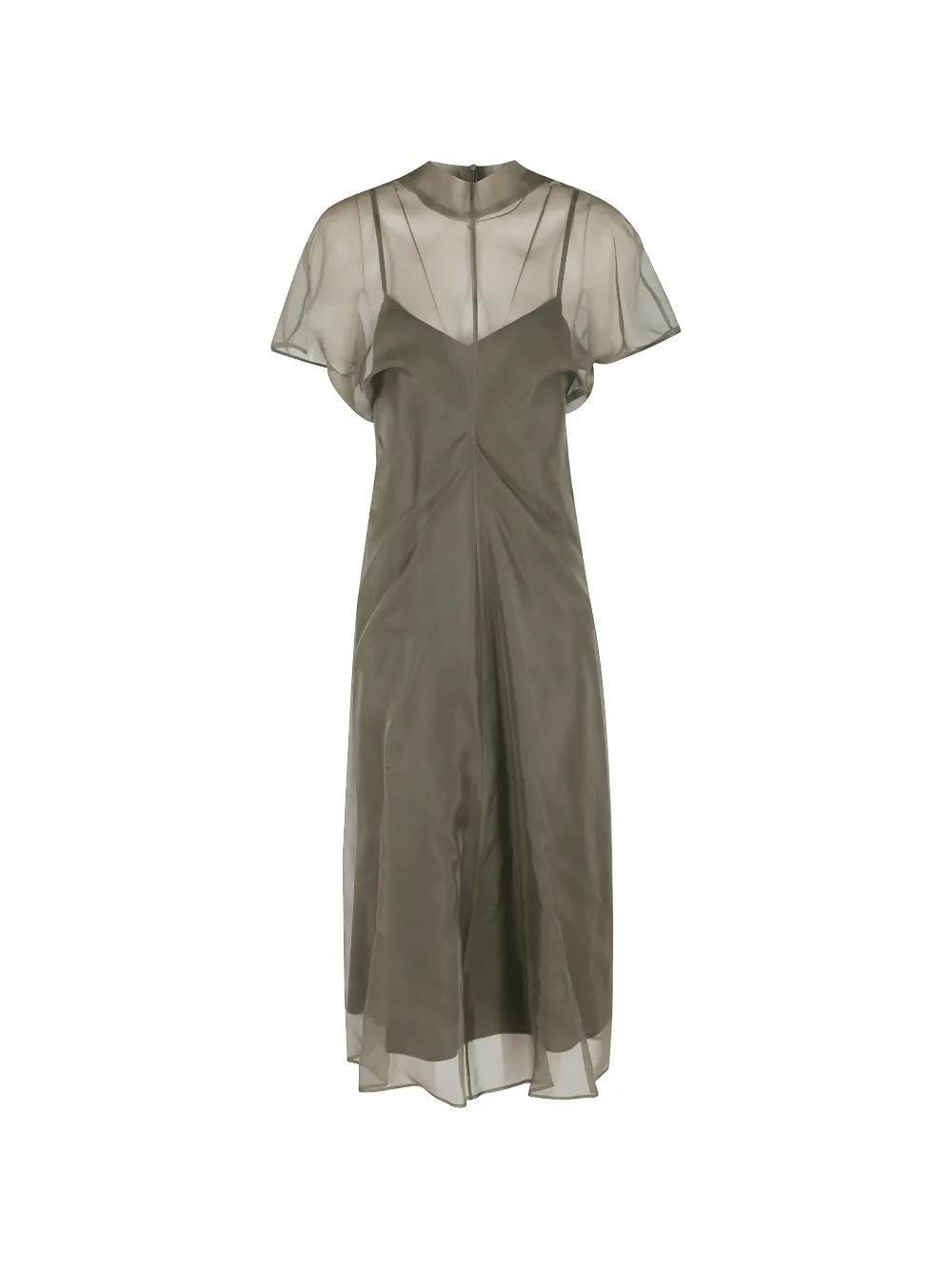 Federica Tosi Abito lungo semi trasparente - Verde