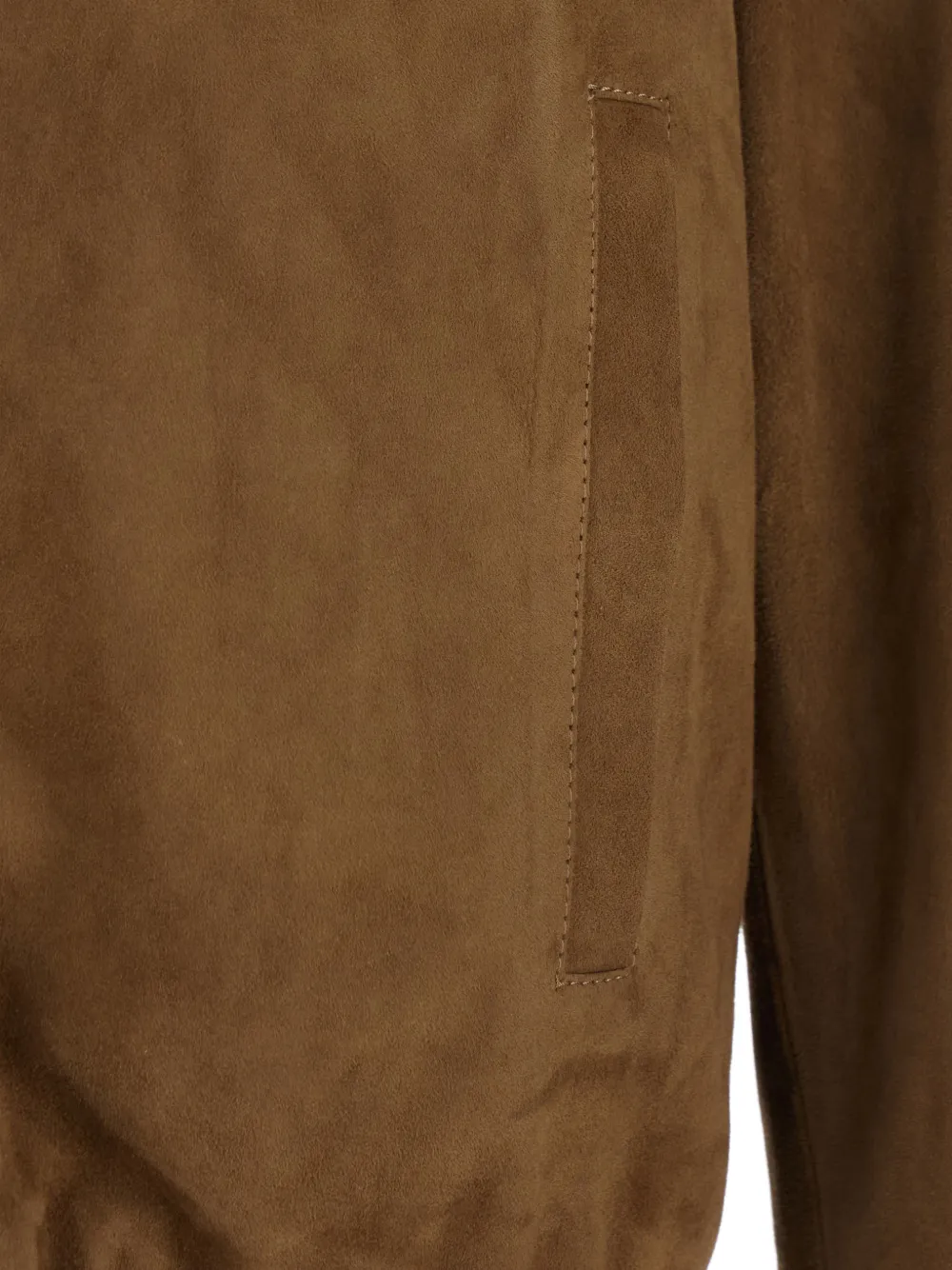  Jacob Cohën Zip-up Suede Jacket - Brown 