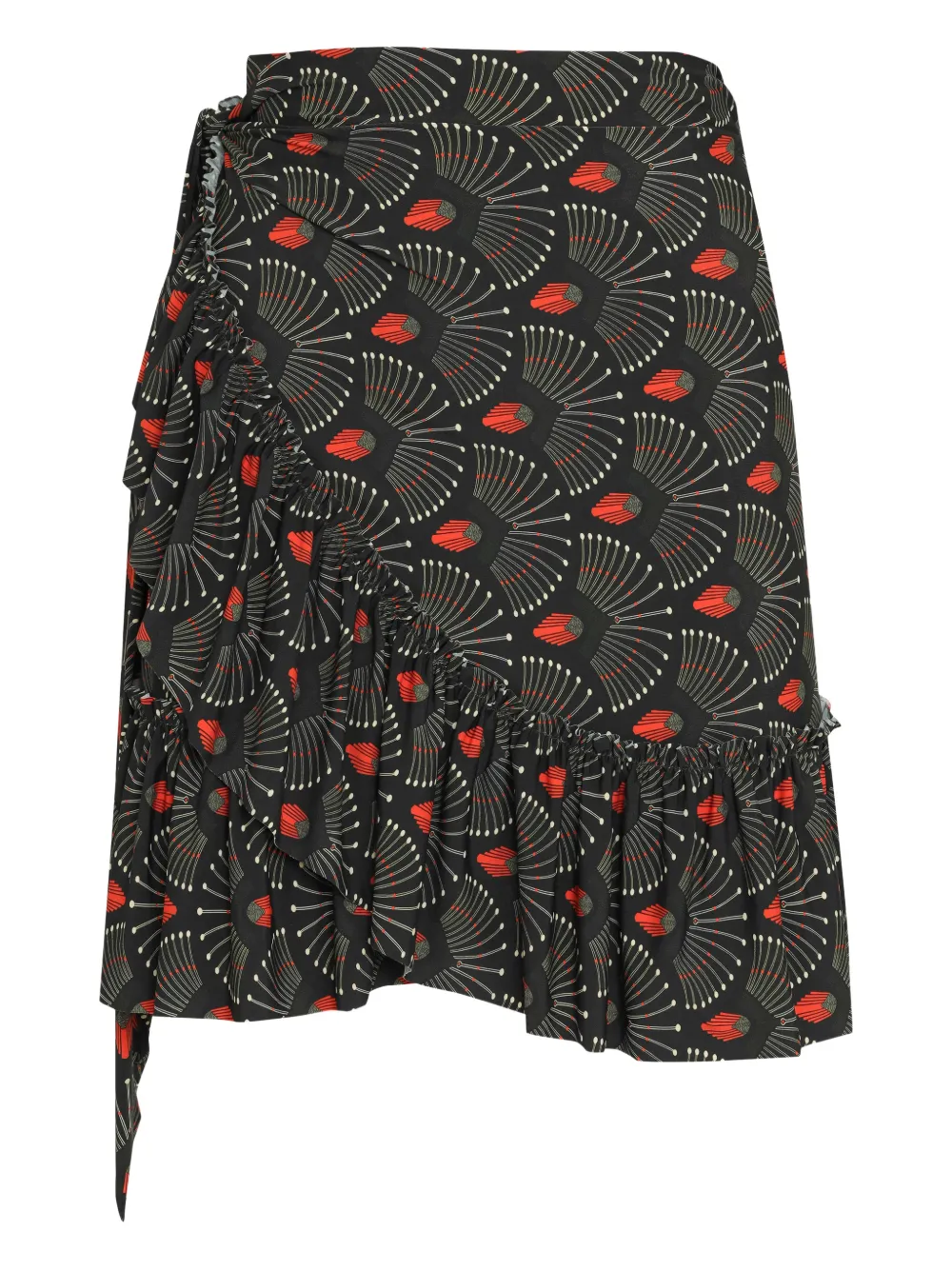 Lygia & Nanny Minigonna Laurita con ruches - Nero