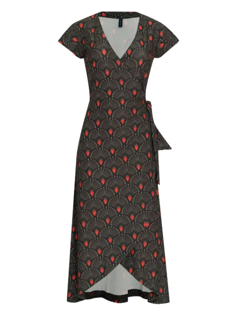 Lygia & Nanny  Falcão V-neck pattern midi dress