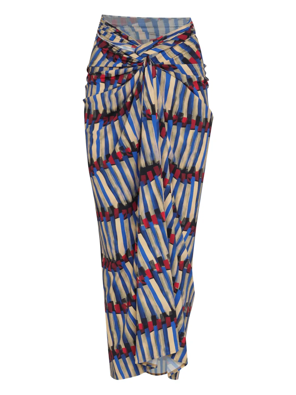 Lygia & Nanny Diana striped knotted cover-up - Blau