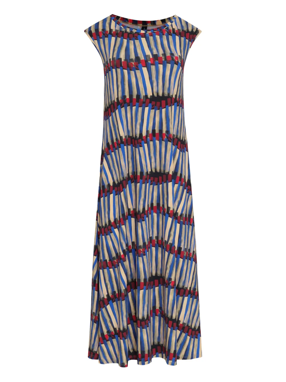 Lygia & Nanny Tiê graphic-print midi dress - Blu