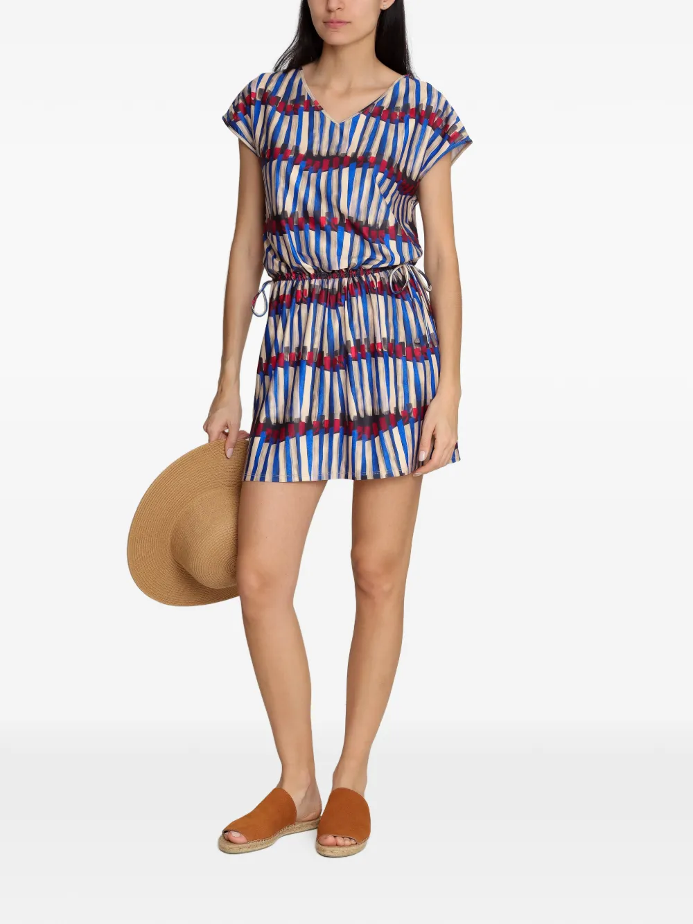 Lygia & Nanny Krishna gestreepte mini-jurk - Blauw