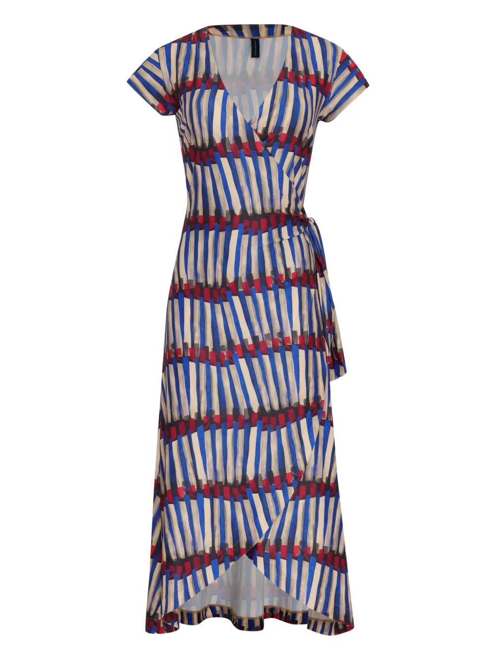 Lygia & Nanny Abito midi Falcão con scollo a V - Blu