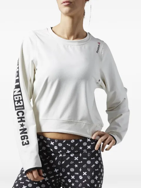 Reebok sudadera con cuello redondo