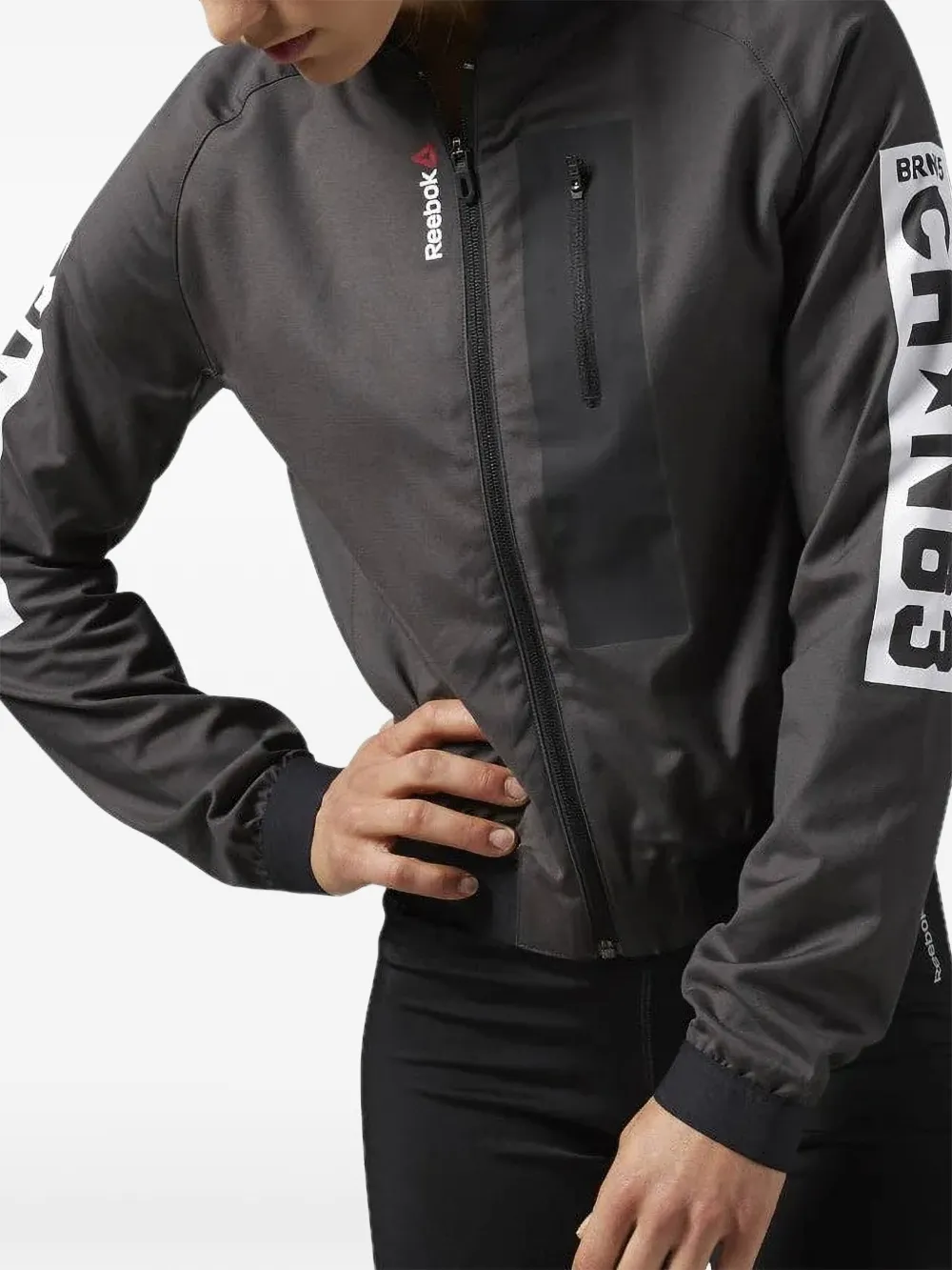 Reebok Giacca con zip - Grigio