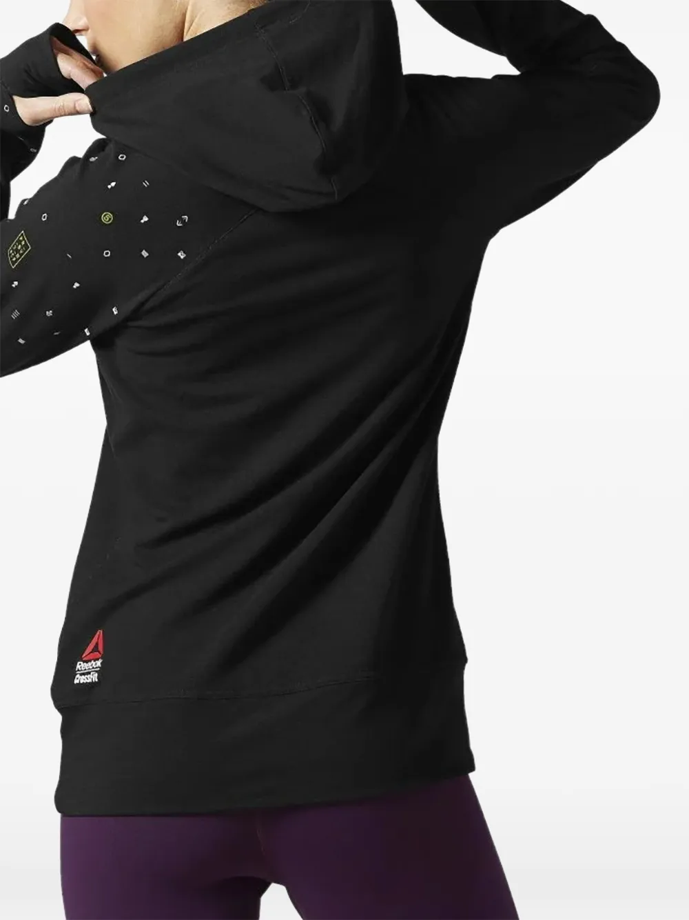 Reebok Franse badstof sweater met capuchon Zwart