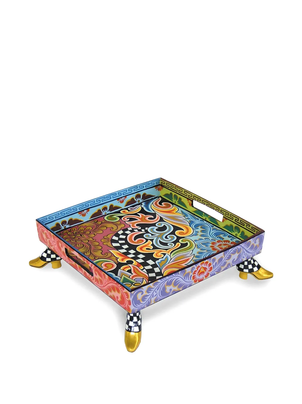 Toms Drag patterned drag tray | Blue | Image 1