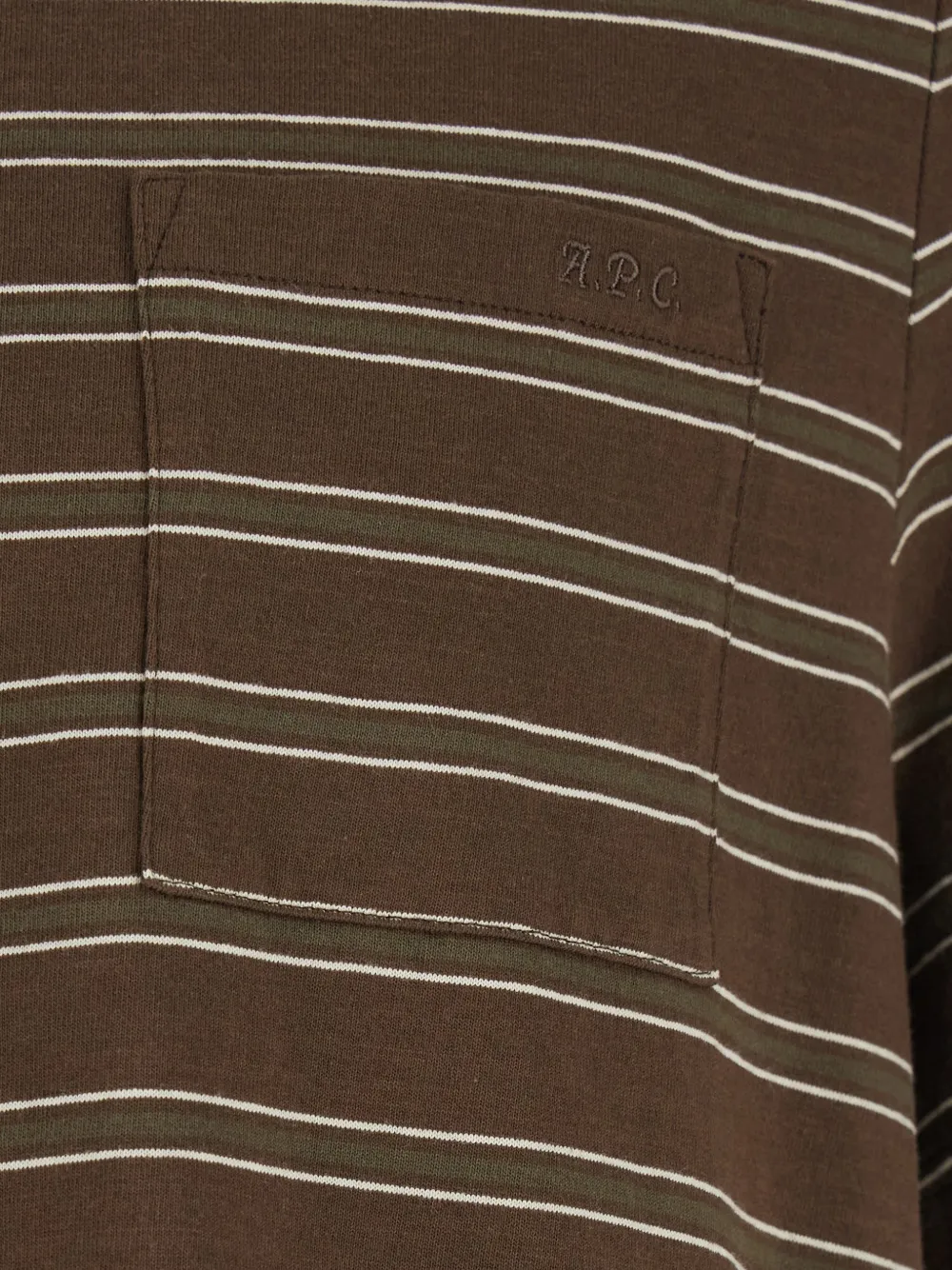  A.p.c. Striped-pattern T-shirt - Brown 