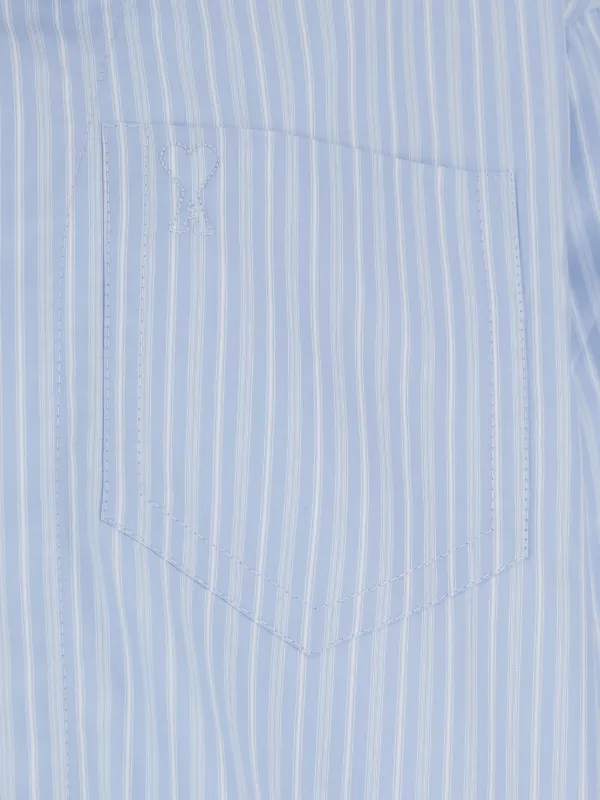 AMI Paris Striped Shirt | Blue | FARFETCH