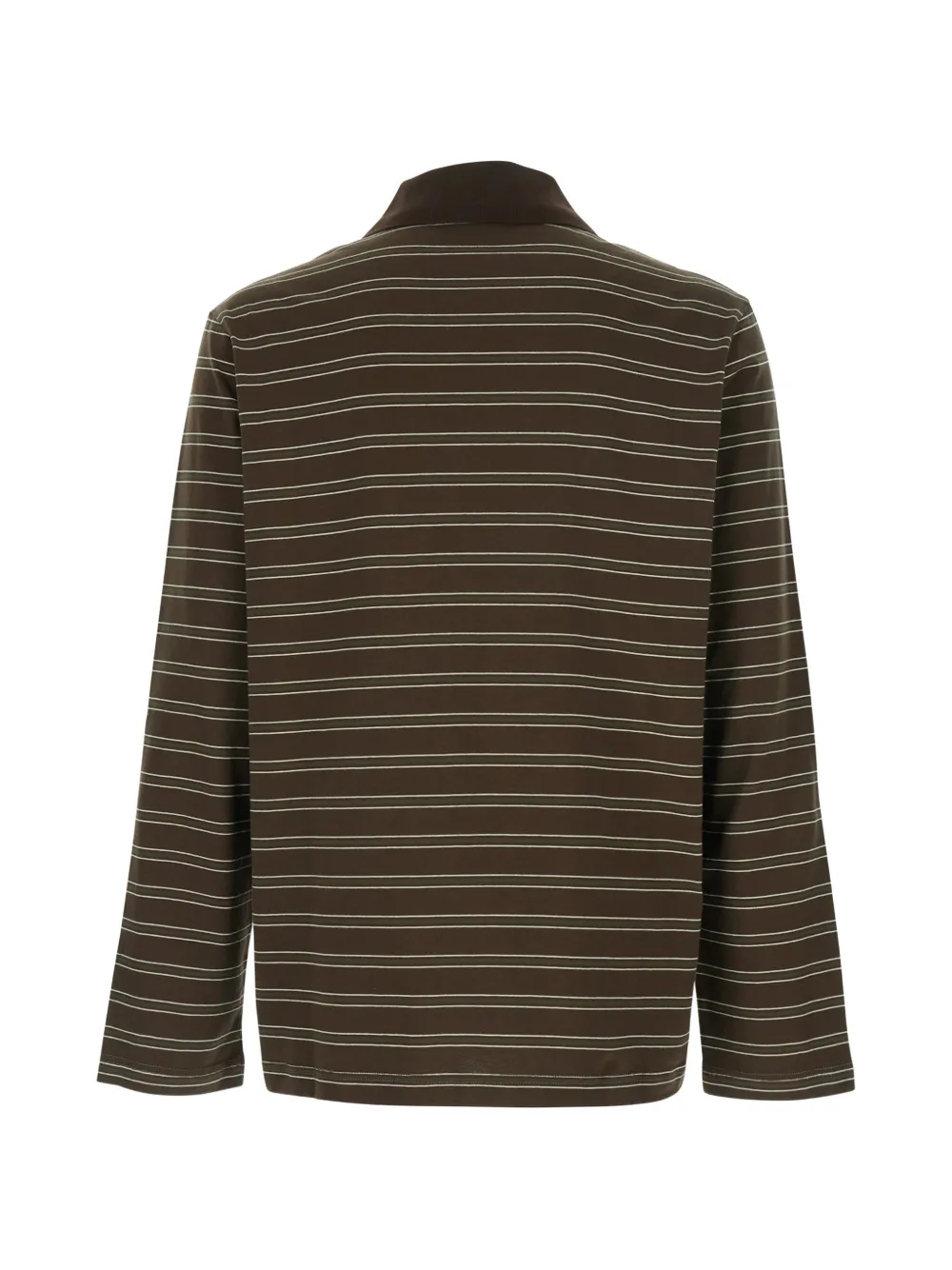 A.P.C. striped long-sleeve polo shirt - Bruin