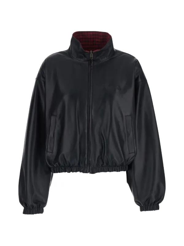 BALENCIAGA　レザーベストジャケット Balenciaga zip-up Leather Jacket | Black | FARFETCH