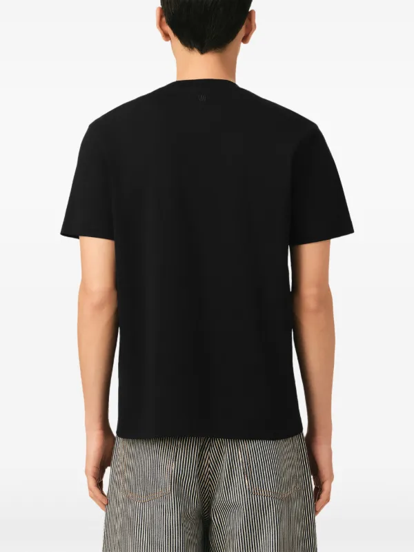 AMI Paris Black T-shirt In Cotton Jersey With Ami De Coeur | Black