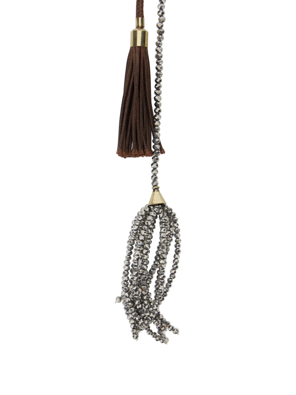  Antonelli Collar Con Borlas Y Cuentas - Plateado 