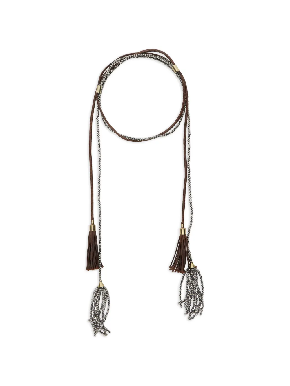 Antonelli tassel beaded necklace - Argento