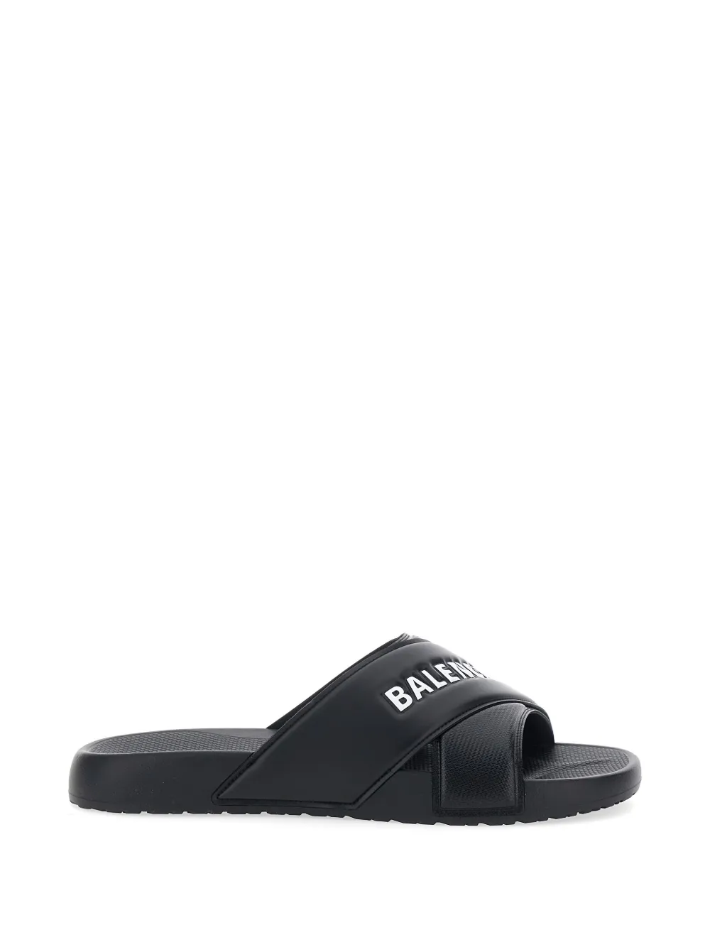 Balenciaga Sportypool logo-print crossover sandals - Nero