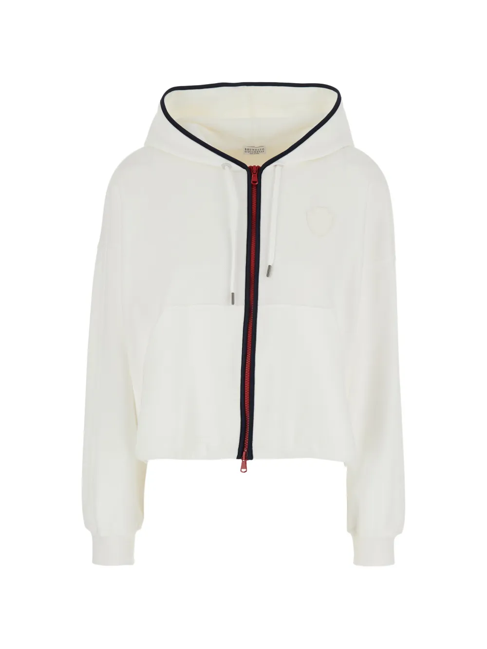 Brunello Cucinelli zip-up hoodie - Bianco