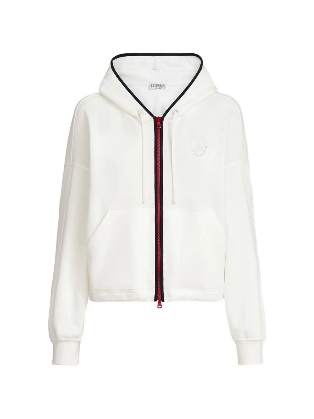 Brunello Cucinelli Hoodie met logopatch Wit