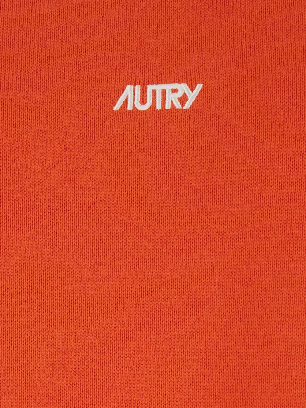 Autry Sweater met logoprint en V-hals Oranje