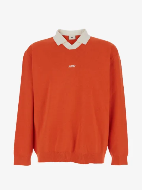 Autry sudadera con logo estampado y cuello en V