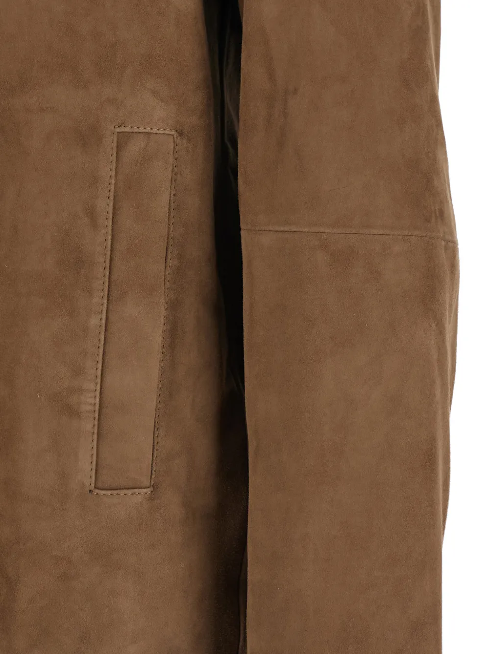  Arma Zipped Leather Jacket - Brown 