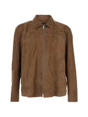 Giorgio Brato Zip Lamb Leather Jacket | Brown | FARFETCH