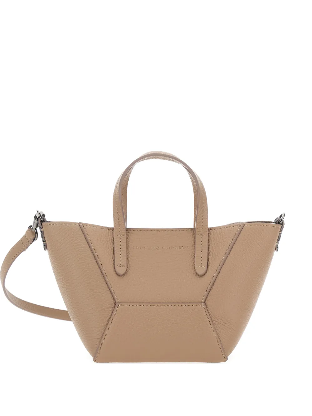 Brunello Cucinelli mini BC Duo leather tote bag - Toni neutri