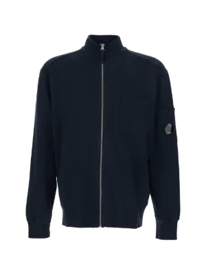 Stone Island textured-weave zip-up Cardigan | Blue | FARFETCH