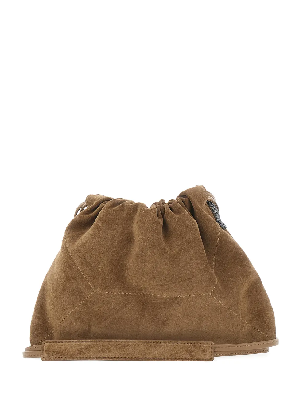 Brunello Cucinelli drawstring crossbody bag - Marrone