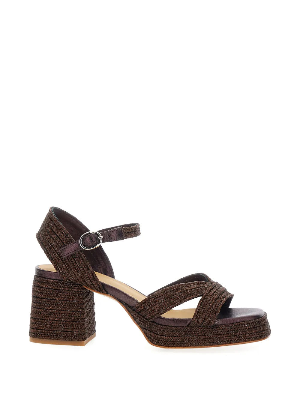 Castañer Vallita criss-cross platform sandals Bruin