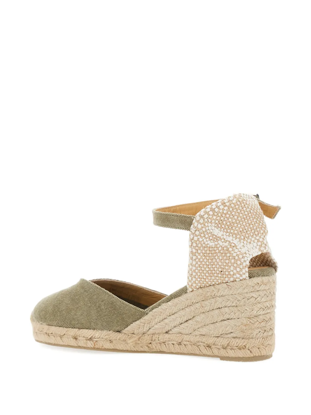 Castañer Chiarita espadrilles met enkelbandje en sleehak Groen